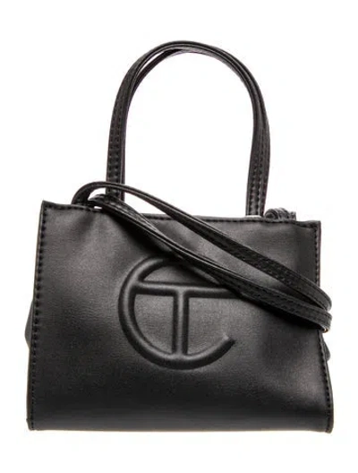 Pre-owned Telfar Vegan Leather Mini Tote Bag W/ Tags In Black