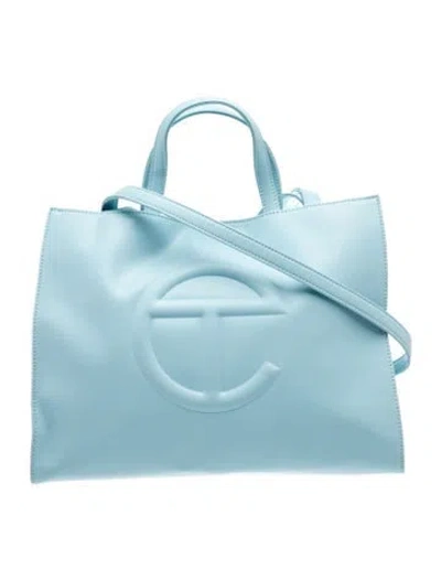 Pre-owned Telfar Vegan Leather Pool Blue Large