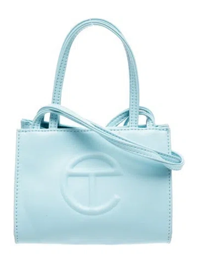 Pre-owned Telfar Vegan Leather Pool Blue Shopping Bag Small