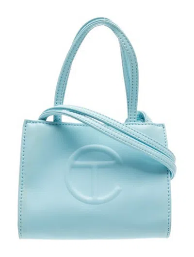 Pre-owned Telfar Vegan Leather Pool Blue Shopping Bag Small