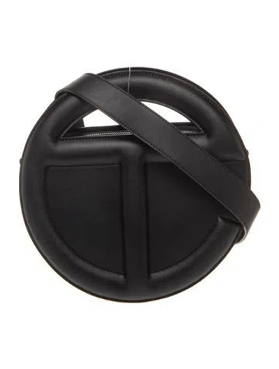 Pre-owned Telfar Vegan Leather Round Black Circle Bag