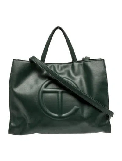 Pre-owned Telfar Vegan Leather Shopper In Green