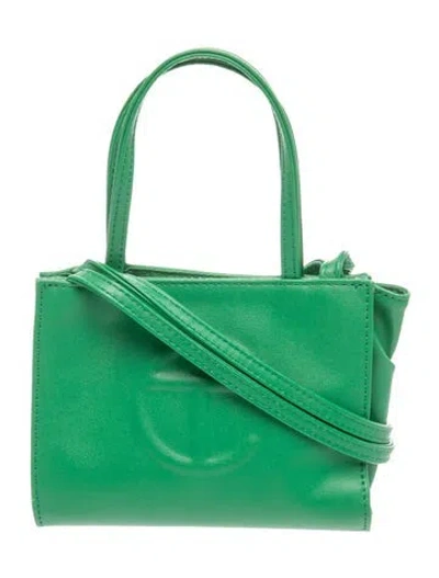 Pre-owned Telfar Vegan Leather Shopper In Green