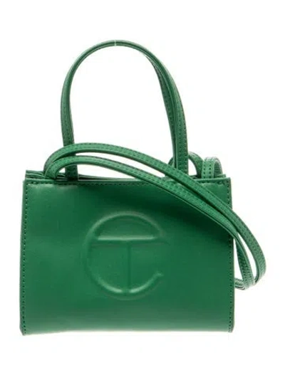 Pre-owned Telfar Vegan Leather Shopper Mini In Green