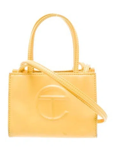 Pre-owned Telfar Vegan Leather Shopper Mini In Yellow