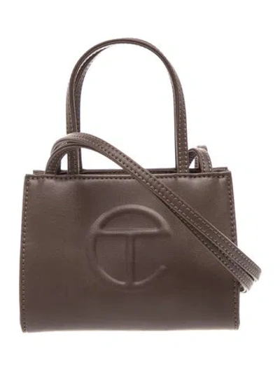 Pre-owned Telfar Vegan Leather Shopper Small In Brown