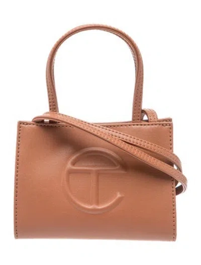 Pre-owned Telfar Vegan Leather Shopper Small In Brown
