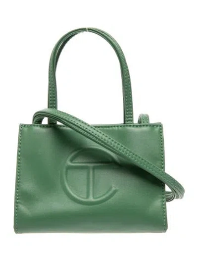 Pre-owned Telfar Vegan Leather Shopper Small In Green
