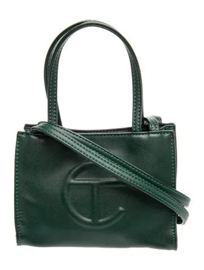 Pre-owned Telfar Vegan Leather Shopper Small In Green