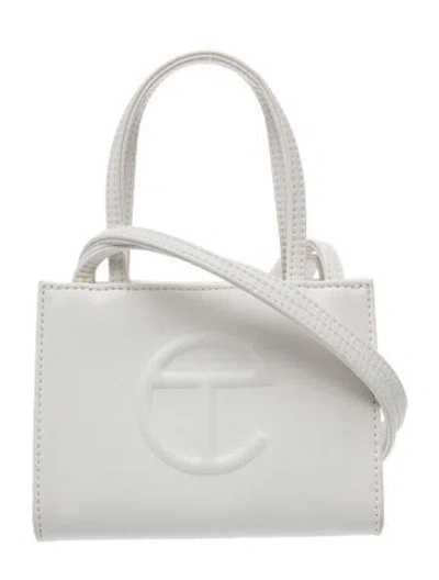 Pre-owned Telfar Vegan Leather Shopper Small In White
