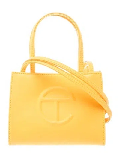 Pre-owned Telfar Vegan Leather Shopper Small In Yellow