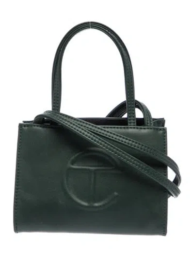 Pre-owned Telfar Vegan Leather Shopping Bag In Green