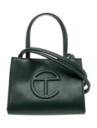 Pre-owned Telfar Vegan Leather Shopping Bag In Green