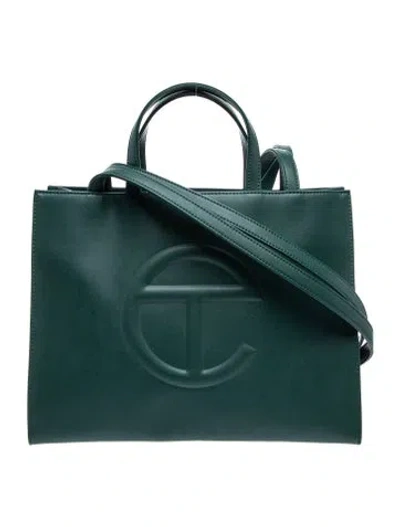 Pre-owned Telfar Vegan Leather Shopping Bag Medium In Green