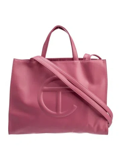 Pre-owned Telfar Vegan Leather Shopping Bag Medium In Pink