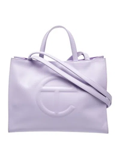 Pre-owned Telfar Vegan Leather Shopping Bag Medium In Purple