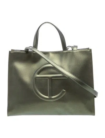 Pre-owned Telfar Vegan Leather Shopping Bag Medium W/ Tags In Green