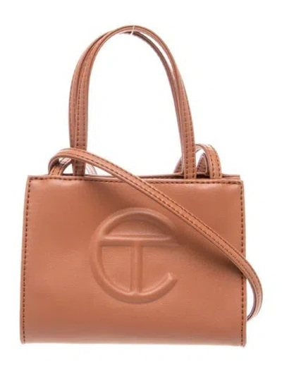 Pre-owned Telfar Vegan Leather Shopping Bag Small In Brown