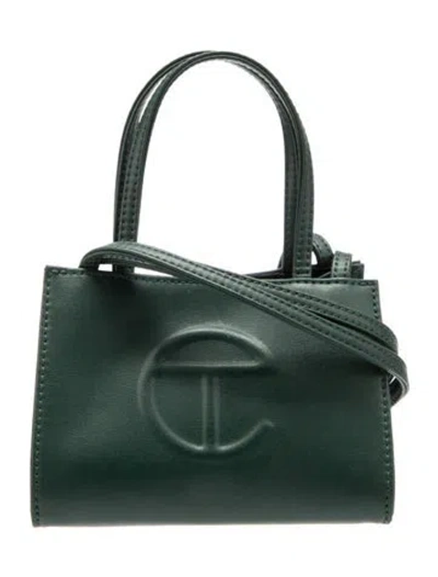Pre-owned Telfar Vegan Leather Shopping Bag Small In Green