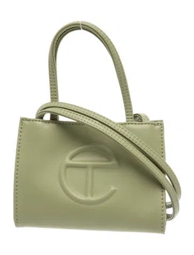 Pre-owned Telfar Vegan Leather Shopping Bag Small In Green