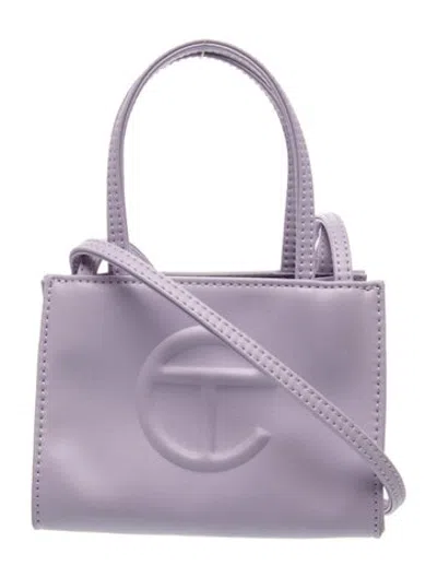 Pre-owned Telfar Vegan Leather Shopping Bag Small In Purple