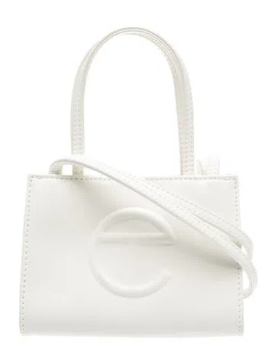 Pre-owned Telfar Vegan Leather Shopping Bags Small In Neutral