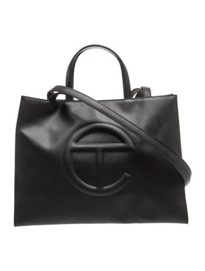 Pre-owned Telfar Vegan Leather Shopping Medium In Black