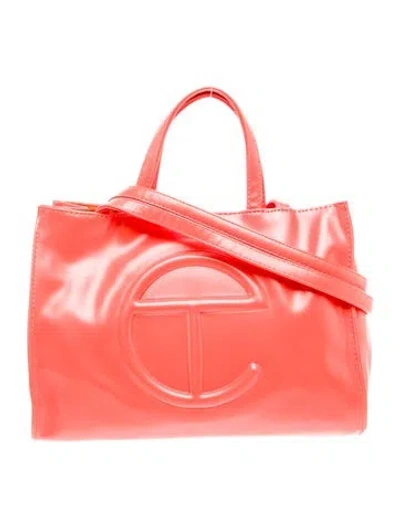 Pre-owned Telfar Vegan Leather Shopping Medium In Orange