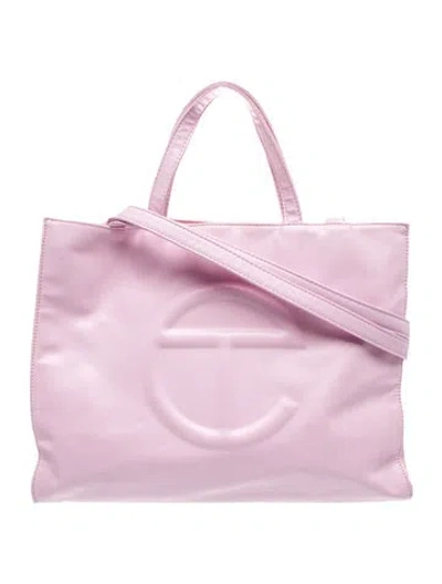 Pre-owned Telfar Vegan Leather Shopping In Pink