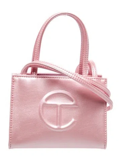 Pre-owned Telfar Vegan Leather Shopping Small In Burgundy