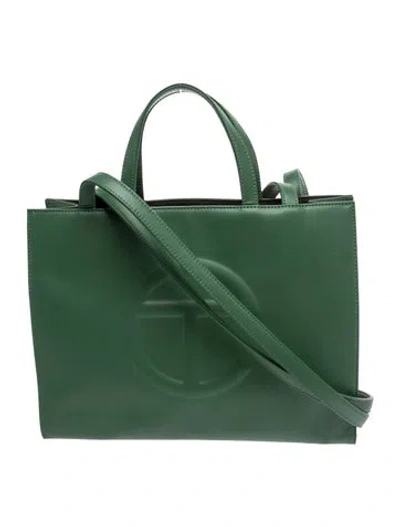 Pre-owned Telfar Vegan Leather Shopping Tote Medium In Green
