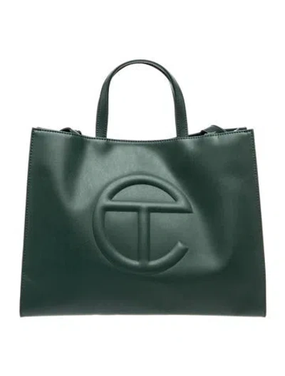 Pre-owned Telfar Vegan Leather Shopping Tote Medium In Green