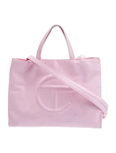 Pre-owned Telfar Vegan Leather Shopping Tote Medium In Pink