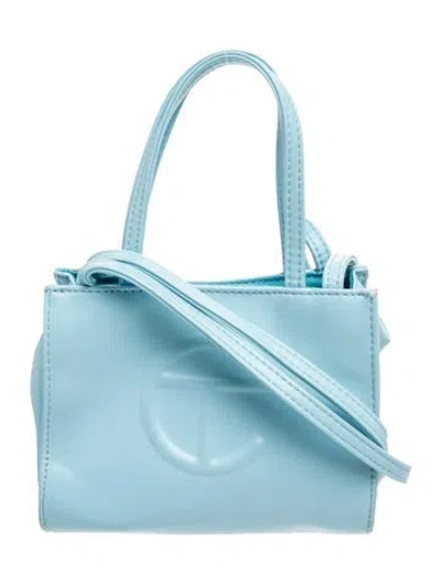 Pre-owned Telfar Vegan Leather Shopping Tote Mini In Blue