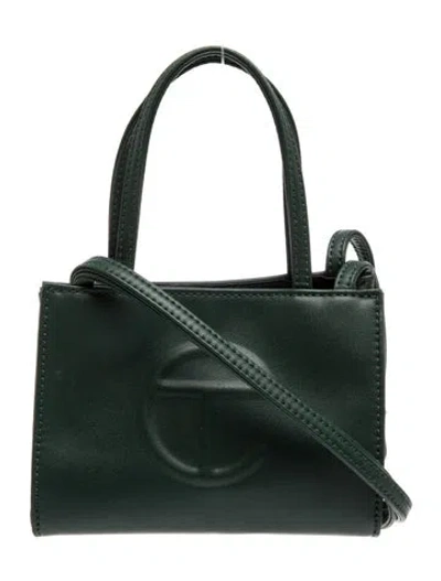 Pre-owned Telfar Vegan Leather Shopping Tote Mini In Green