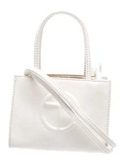 Pre-owned Telfar Vegan Leather Shopping Tote Mini In White