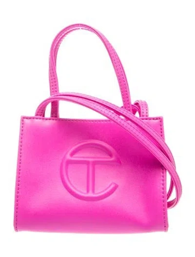 Pre-owned Telfar Vegan Leather Shopping Tote In Pink