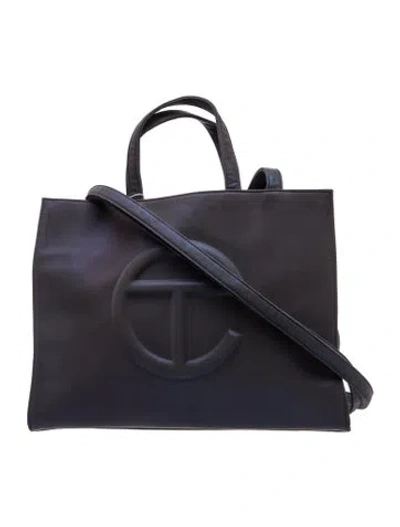 Pre-owned Telfar Vegan Leather Shopping Tote W/ Tags In Blue