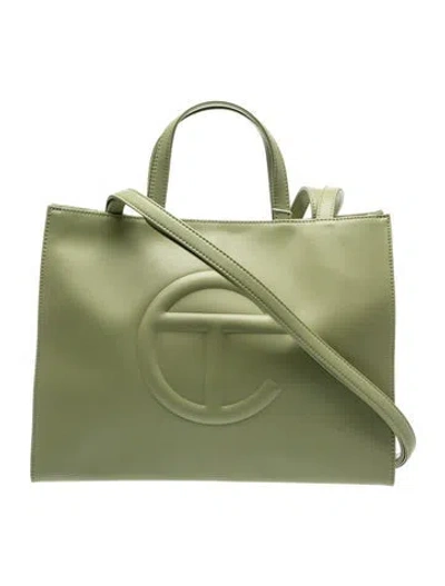 Pre-owned Telfar Vegan Leather Shopping Tote W/ Tags In Green