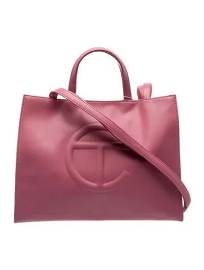 Pre-owned Telfar Vegan Leather Shopping Tote W/ Tags In Pink
