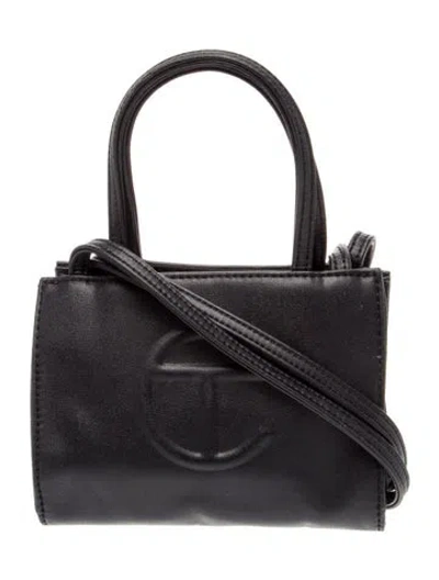 Pre-owned Telfar Vegan Leather Shoulder Bag In Black