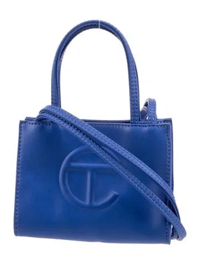 Pre-owned Telfar Vegan Leather Shoulder Bag In Blue