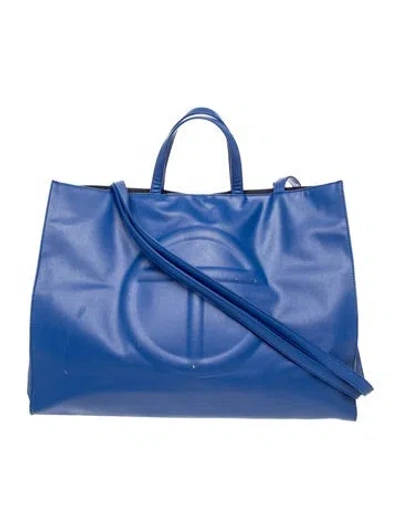 Pre-owned Telfar Vegan Leather Shoulder Bag In Blue