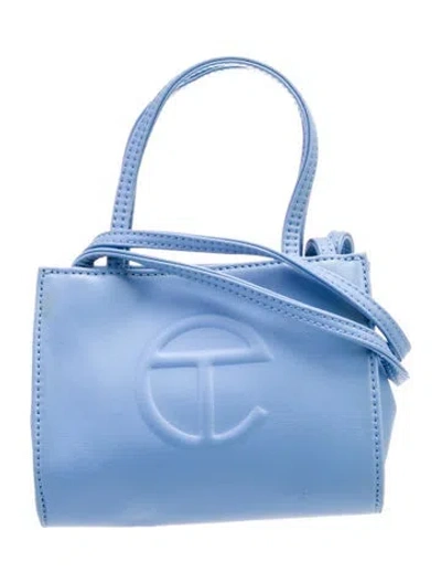 Pre-owned Telfar Vegan Leather Shoulder Bag In Blue