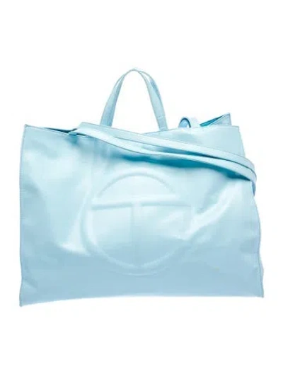 Pre-owned Telfar Vegan Leather Shoulder Bag In Blue