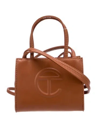 Pre-owned Telfar Vegan Leather Shoulder Bag In Brown