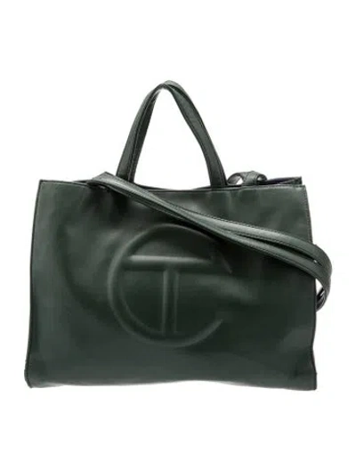 Pre-owned Telfar Vegan Leather Shoulder Bag In Green