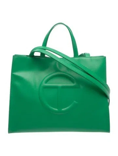 Pre-owned Telfar Vegan Leather Shoulder Bag In Green