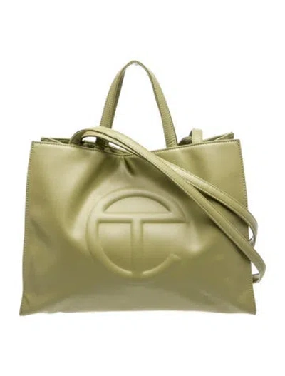 Pre-owned Telfar Vegan Leather Shoulder Bag In Green