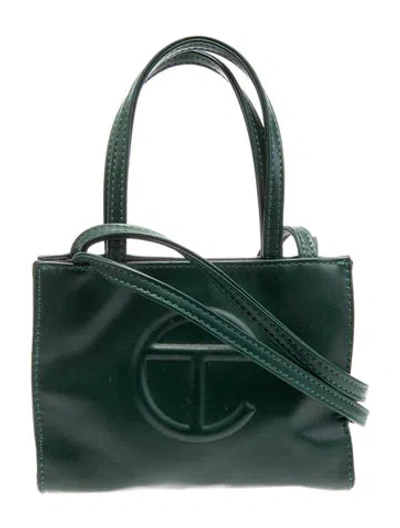 Pre-owned Telfar Vegan Leather Shoulder Bag In Green